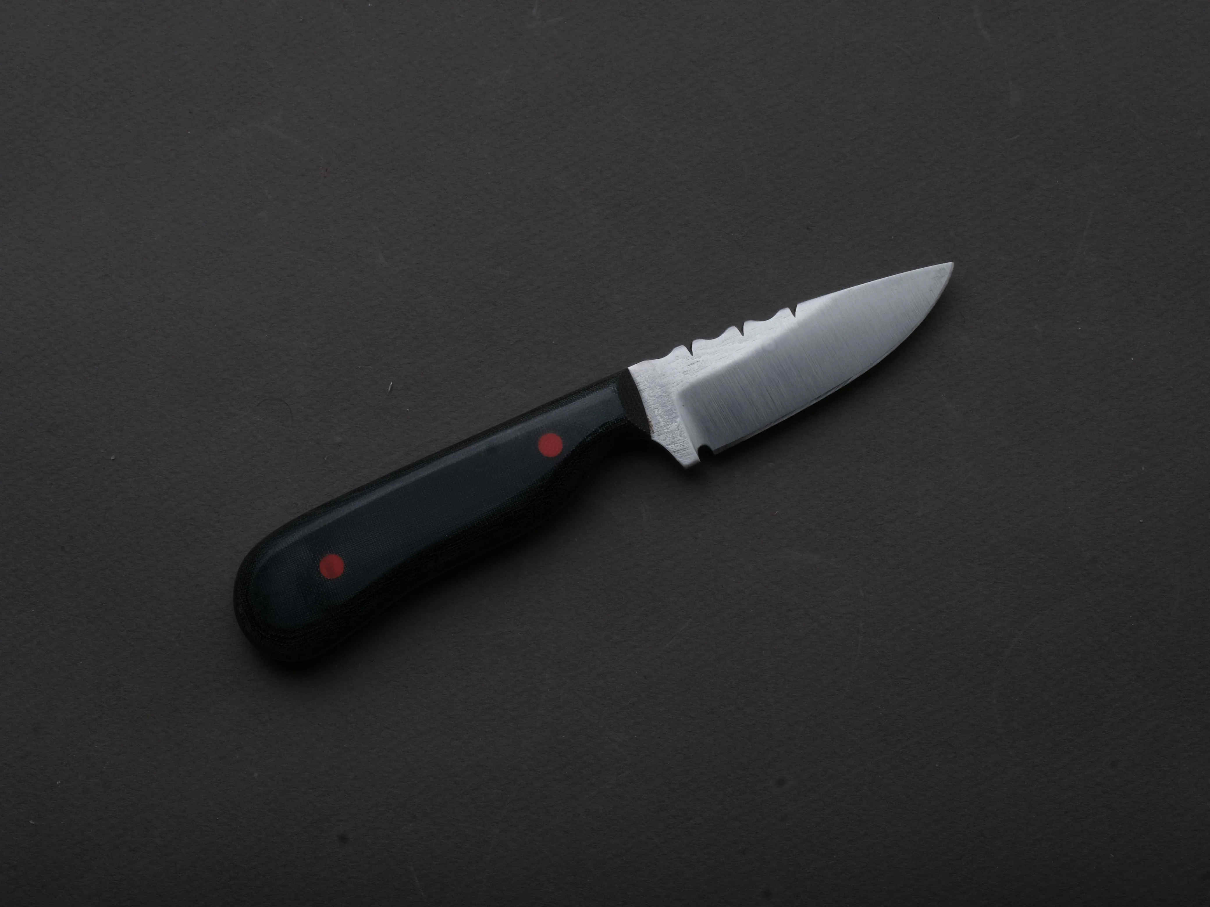Jordan Kepler - Fixed Blade - Small Ridge Runner - 80CrV2 - Satin - 2.5" - Black Micarta Handle