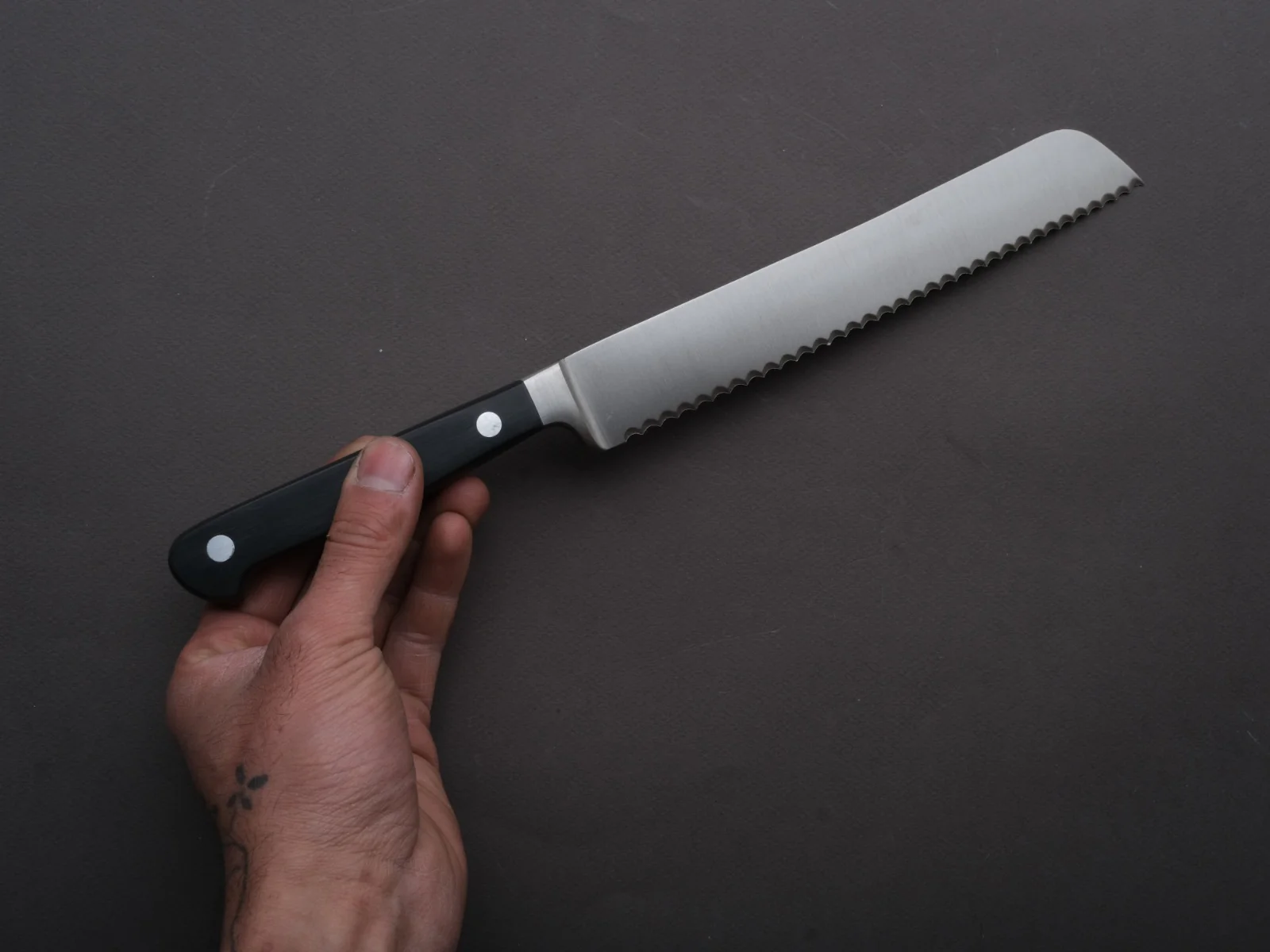 K Sabatier - Proxus - Stainless - Bread - 8" - Black POM Western - Image 4