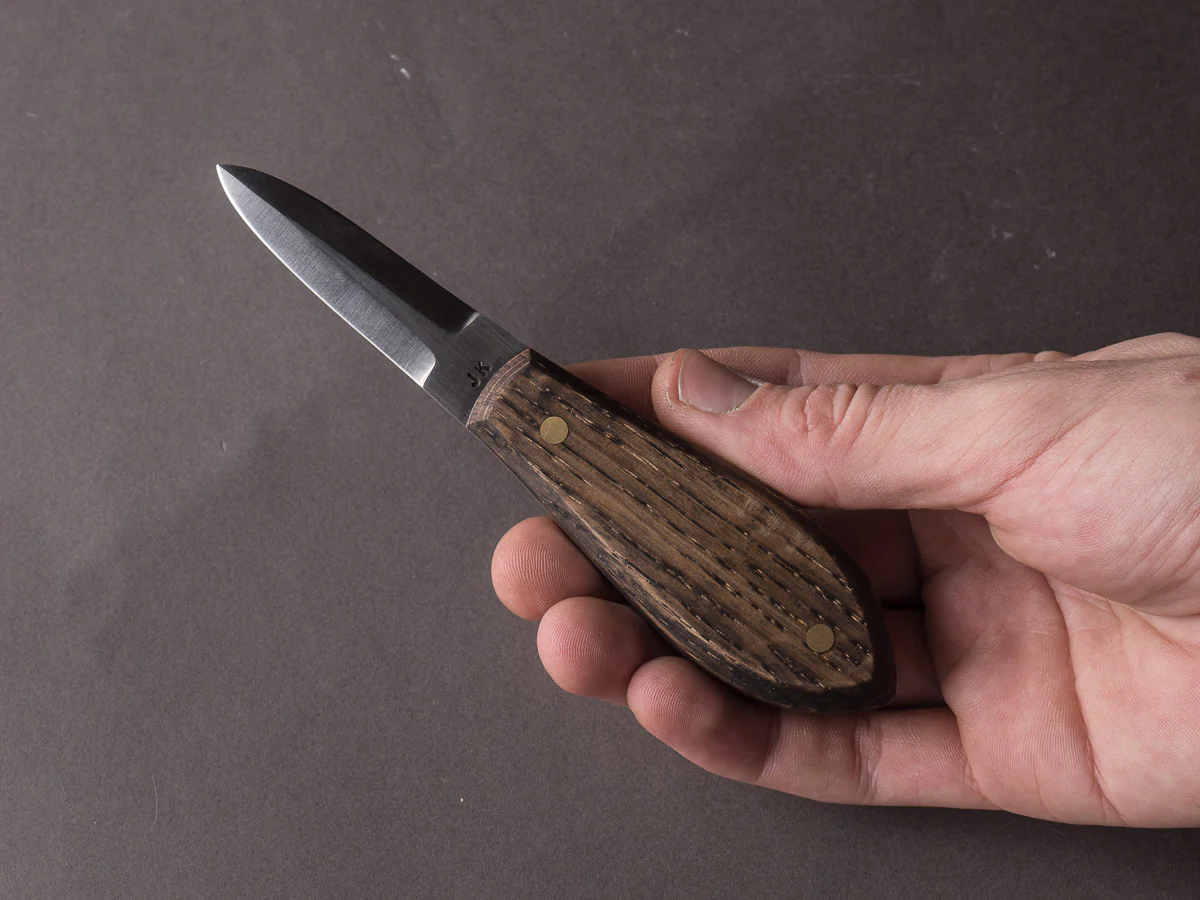 Jordan Kepler - 80crv2 - Oyster Knife - Aged Oak Handle - Image 4