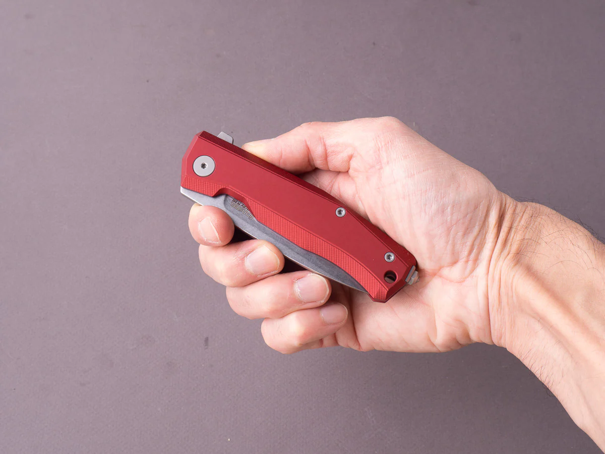 lionSTEEL - Folding Knife - Frame Lock - MYTO - M390 - 85mm - Red Aluminum - Image 5
