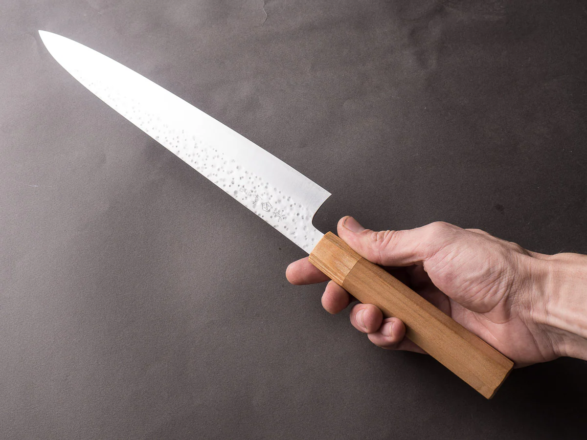 Makoto Kurousaki - Sakura - SG2 - Tsuchime - Sujihiki - 270mm - Cherry Wa Handle - Image 6