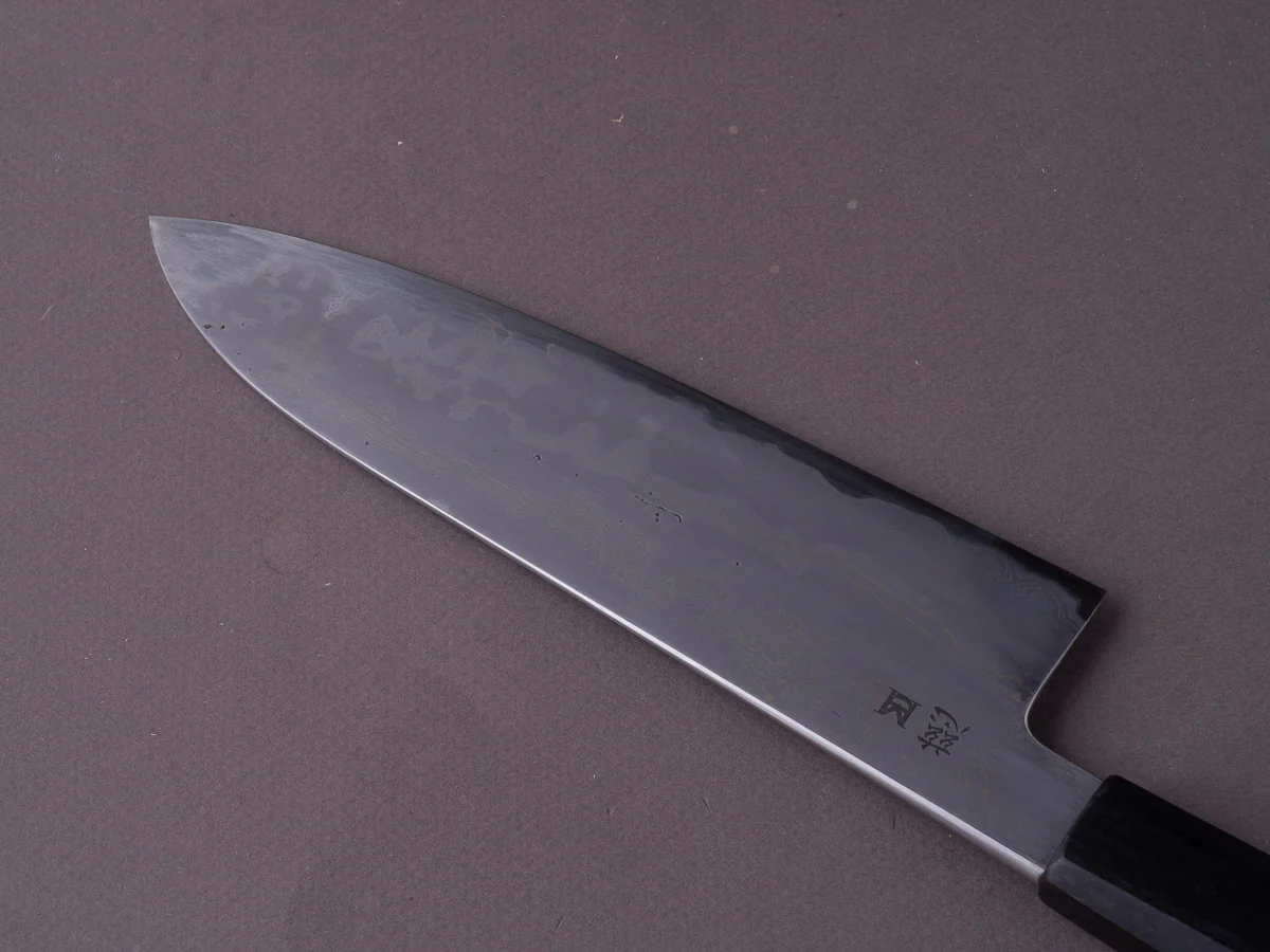 Merion Forge - Wrought Iron x Nickel Damascus - 1.2562 W - 185mm Gyuto - Stabilized Birch Wa Handle - Image 3
