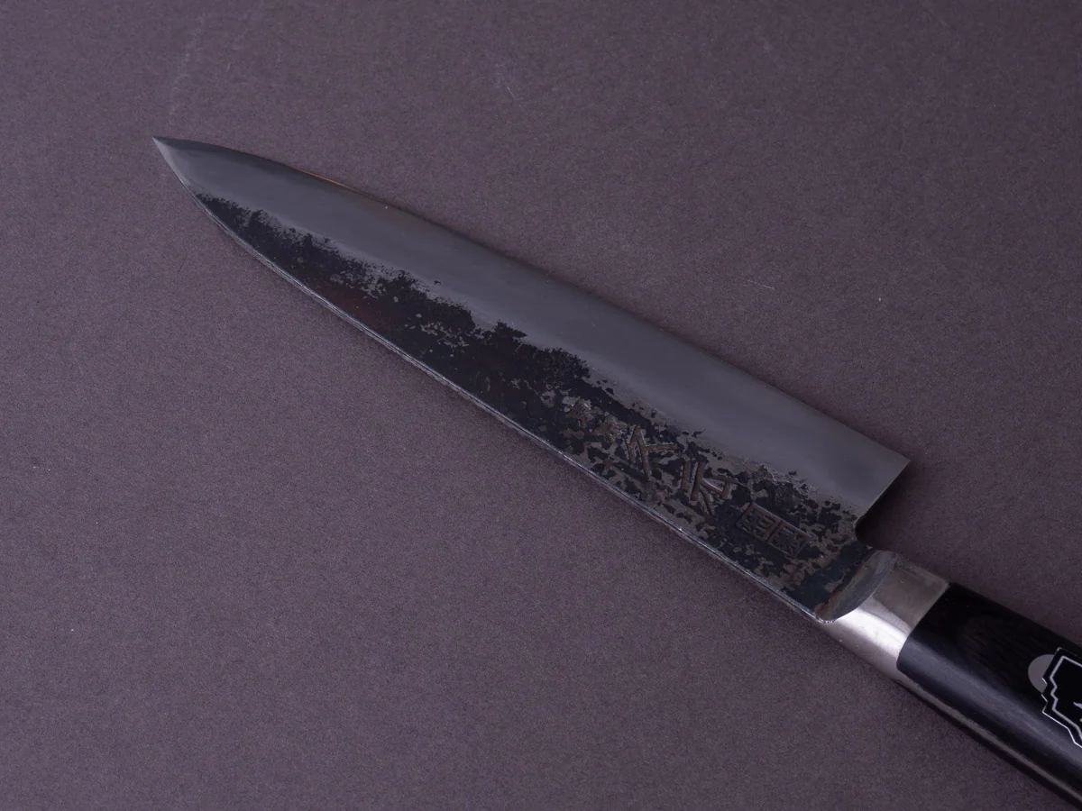 Morihei - Hisamoto - White #1 - Kurouchi - 135mm Petty - Pakka Handle - Fine Finish - Image 5