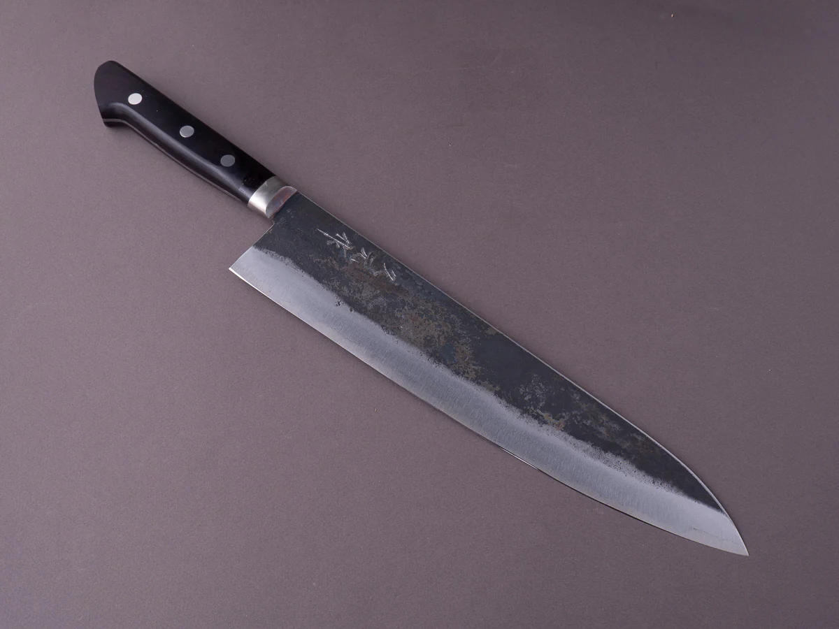 Morihei - Hisamoto - White #1 - Kurouchi - 300mm - Gyuto - Western Handle - Thick Grind