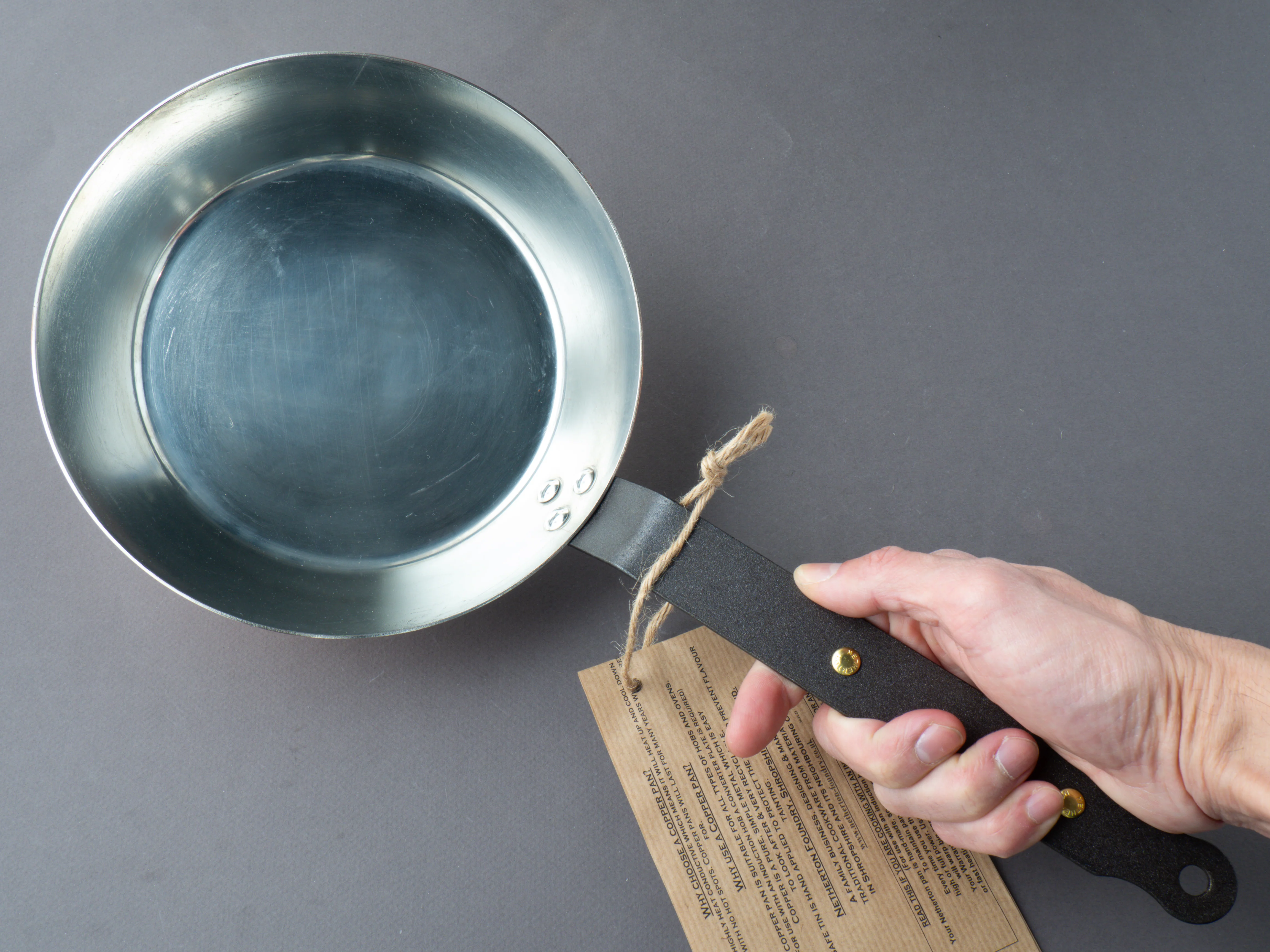 Netherton Foundry - Cookware - Spun Copper - 8" Frying Pan - Oven Safe Handle - Image 3