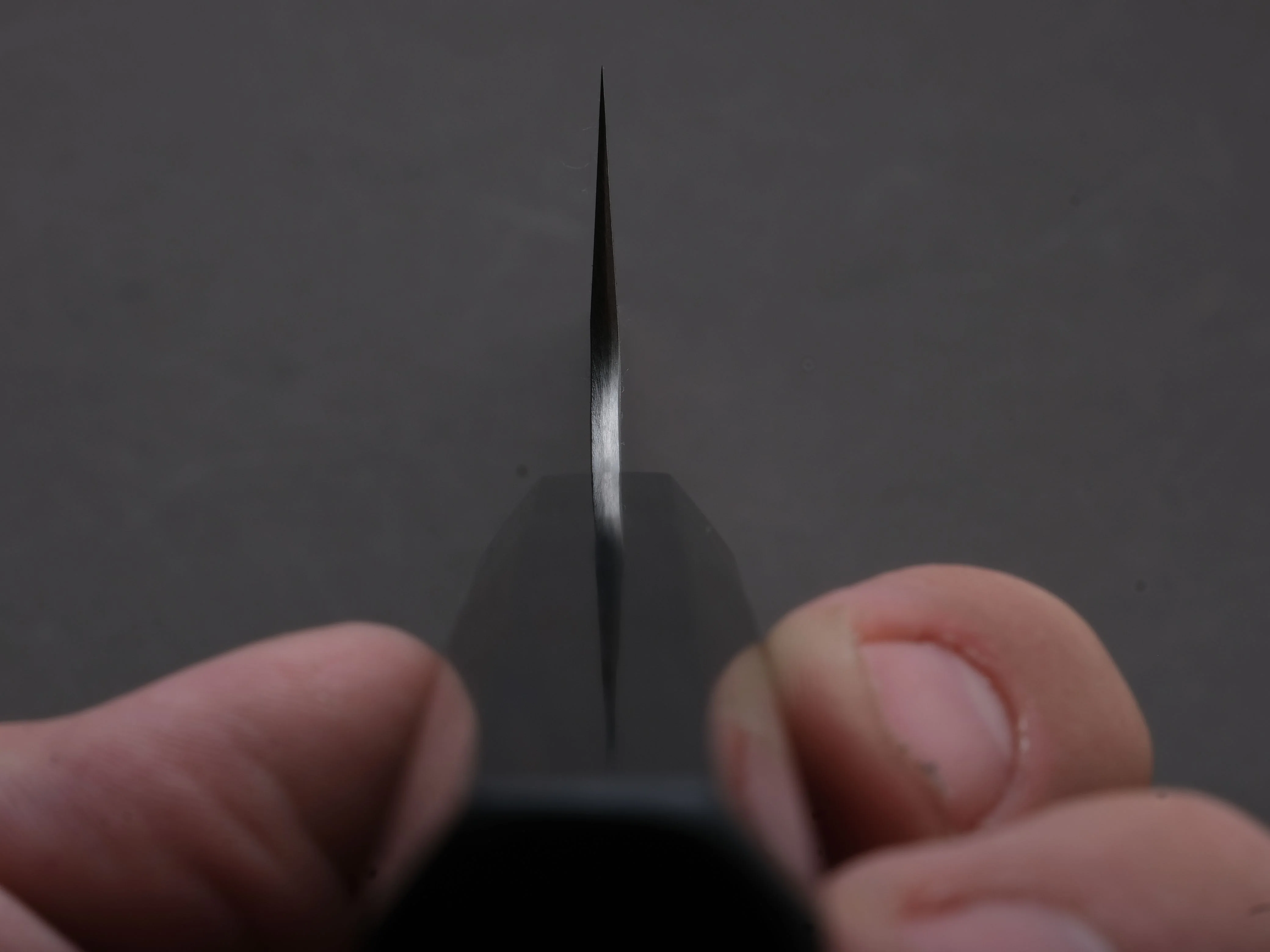 Nigara Hamono - SPG STRIX - Tsuchime Damascus - Sujihiki - 270mm - Ebony Handle - Image 5