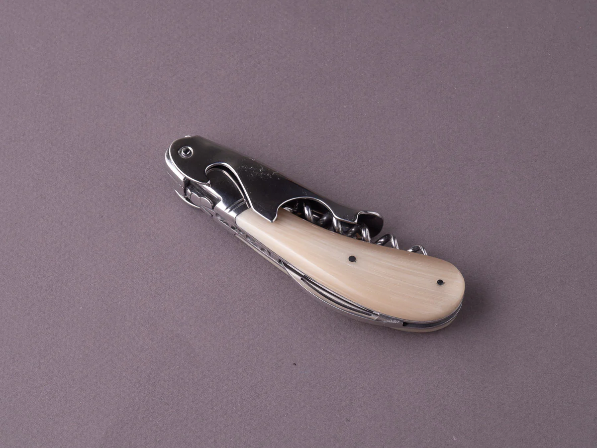 Fontenille Pataud - Sommelier/Wine Key - Magnum Laguiole - Blonde Aubrac Horn - Mirror Polished