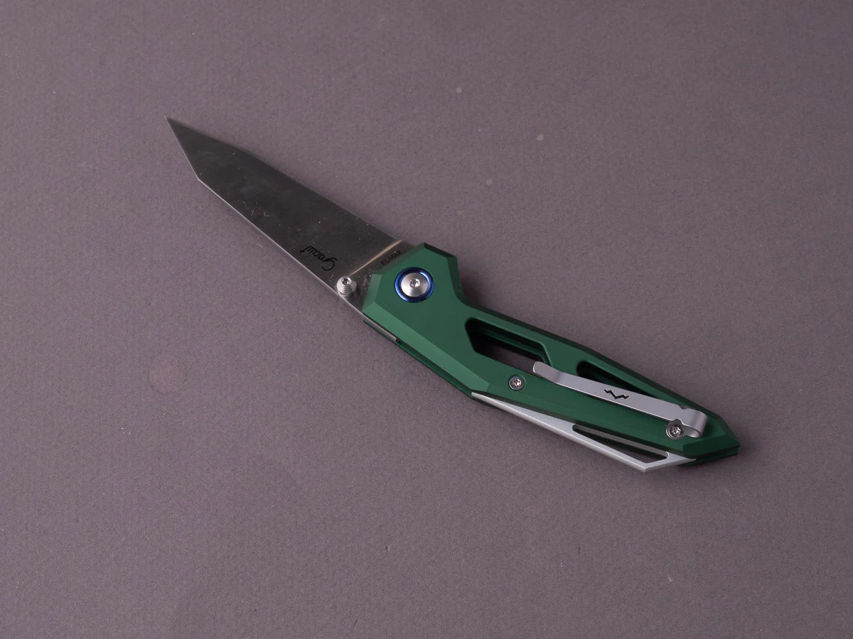 MKM - Folding Knife - Edge - Elmax - 75mm - Liner Lock - Green Aluminum - Image 4