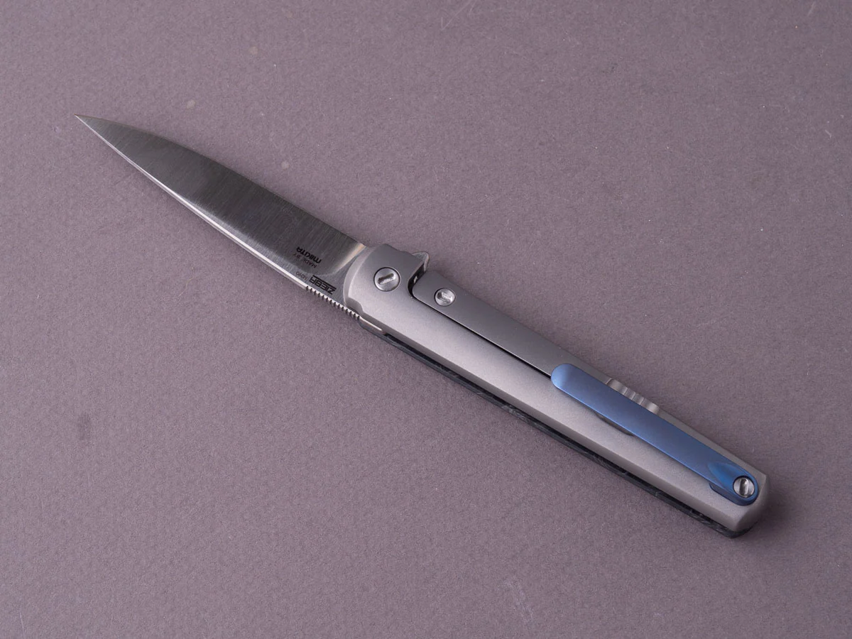 MKM - Folding Knife - Flame - Frame Lock - 70mm - M390 - Carbon Fiber & Titanium - Image 4