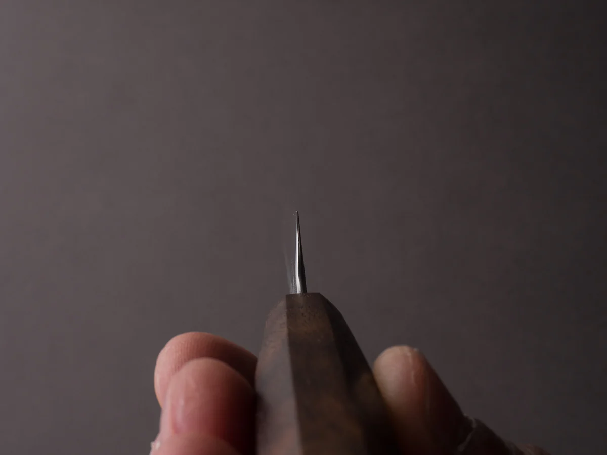 RYUSEN - BLAZEN RYU WA - SG2 Nashiji - 135mm Kiritsuke Petty - Mono Walnut Handle - Image 8