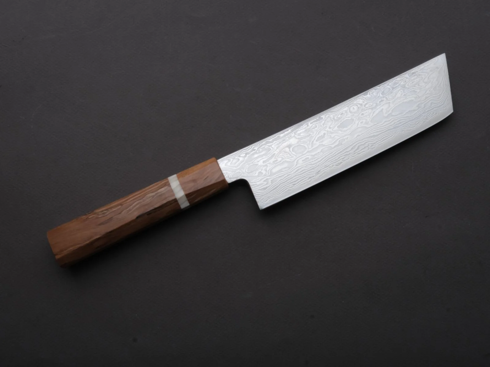 Ryusen - FUKAKURYU KAI - ATS314 - Damascus - Nakiri - 155mm - Birch Octagonal Handle