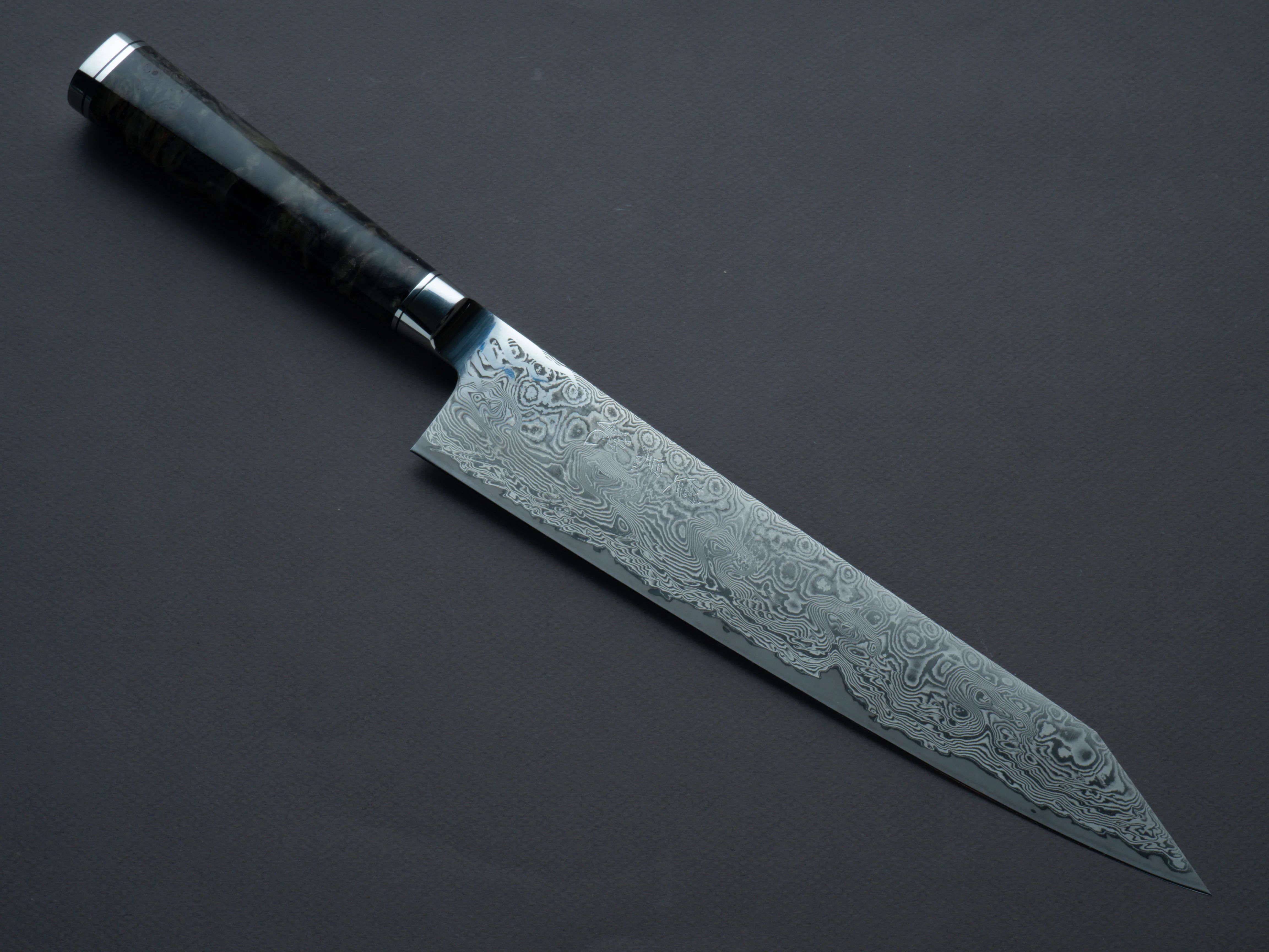 Ryusen - Oukokuryu - SG2 - Damascus - Kiritsuke Gyuto - 240mm - Stabilized Poplar Handle