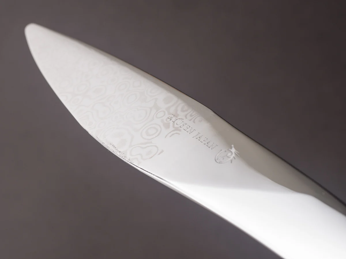 Ryusen - Graceline - Single Bevel Steak Knife - Damascus Table Knife - Single Bevel - SK08 - Image 11