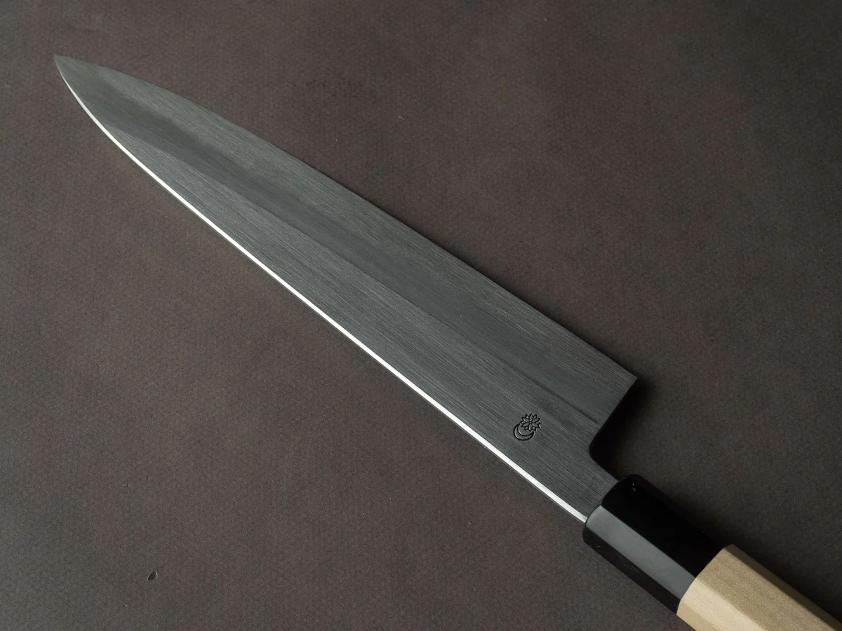 Sakai Kikumori - Kikuzuki Kasumi - White #2 - 240mm Gyuto - Ho Wood Handle - Image 2