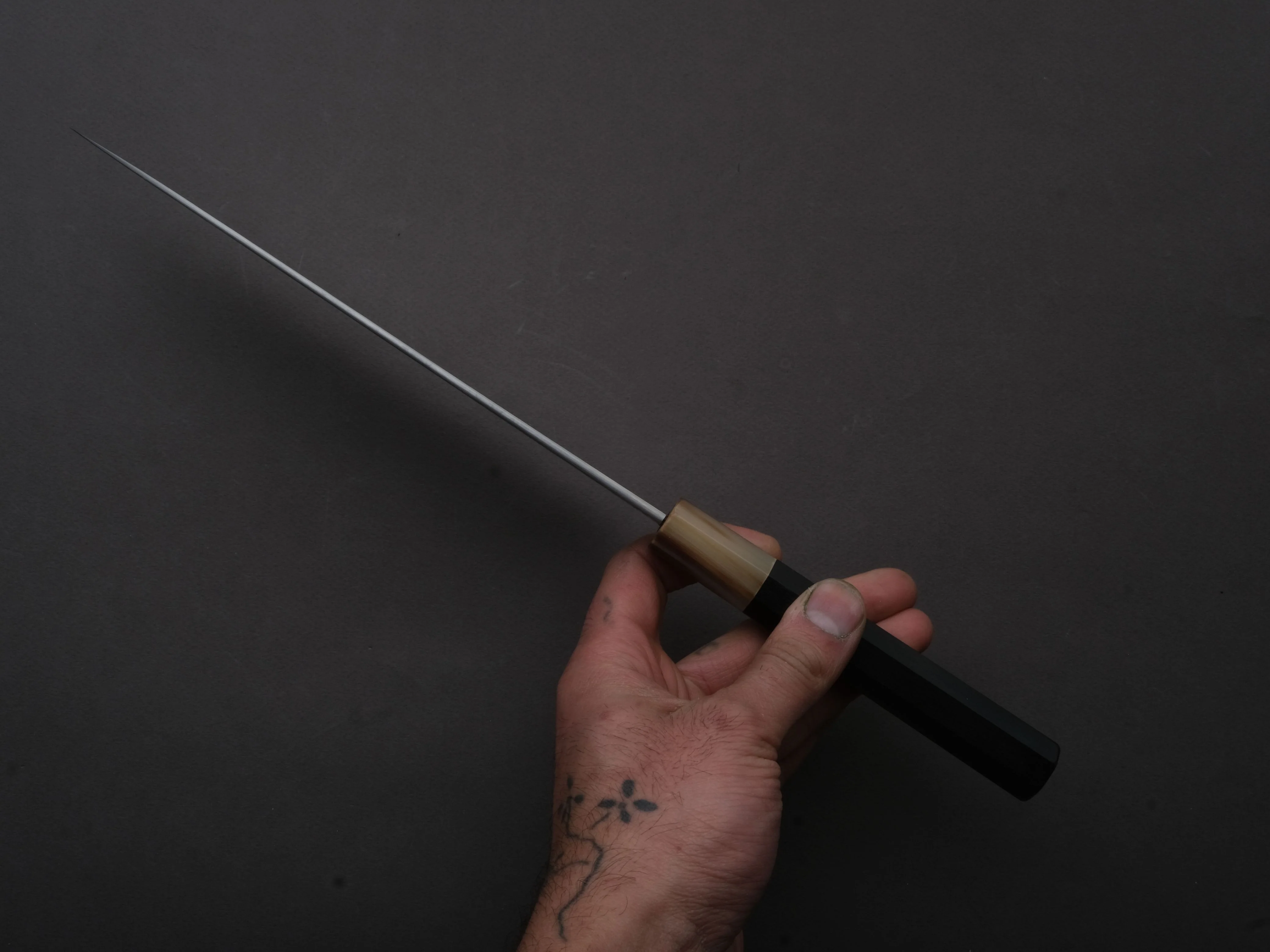 Sakai Kikumori - MINAMO - ATS34 - Damascus - Gyuto - 210mm - Ebony Handle - Image 5