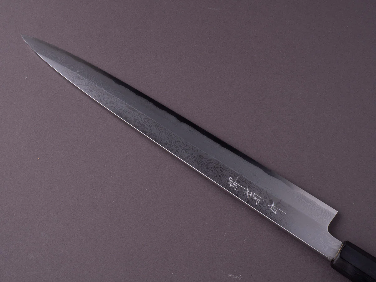 Sakai Kikumori - Nakagawa - VG10 - Damascus - 300mm Yanagiba - Magnolia Handle - Image 4