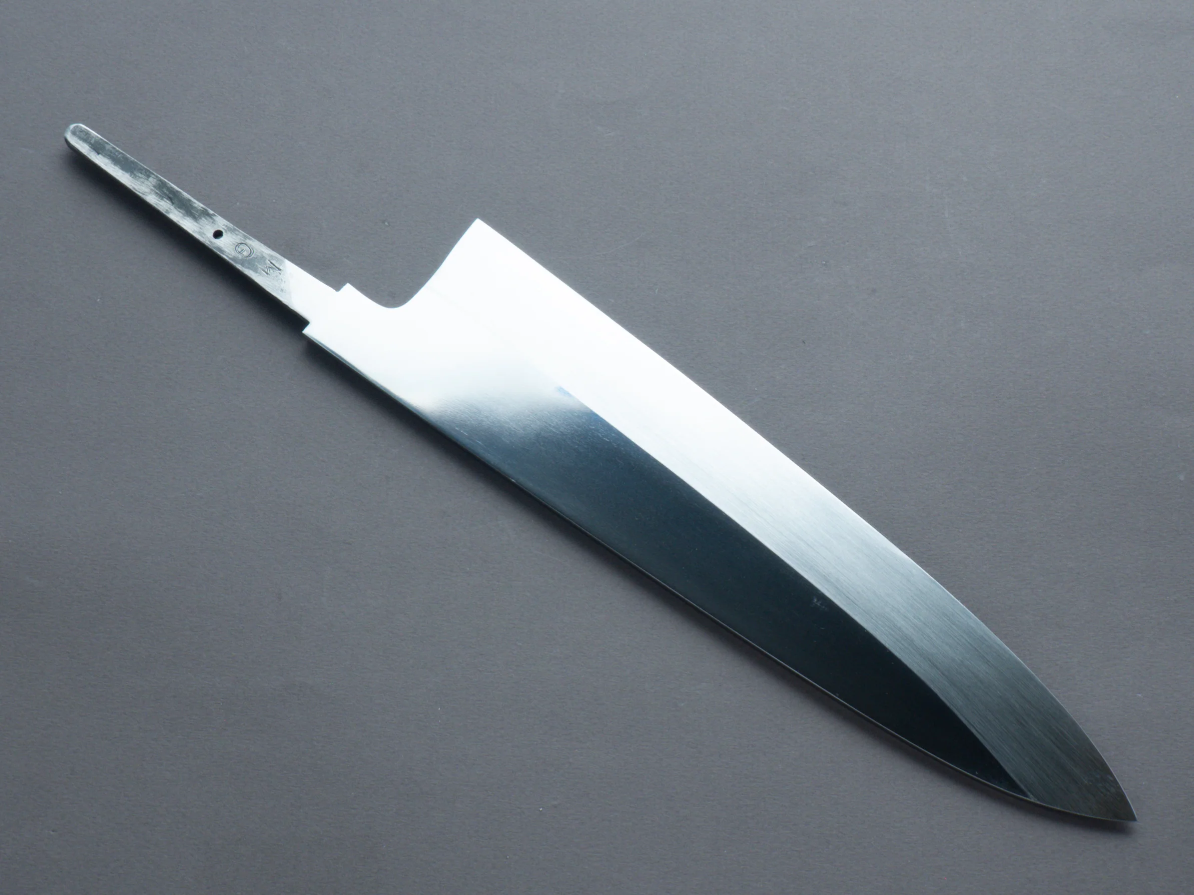 Sakai Kikumori - Strata Custom - MagnaCut - Kyomen w/ Gold Zogan - 270mm Gyuto - Signed Tang - No Handle - Image 2