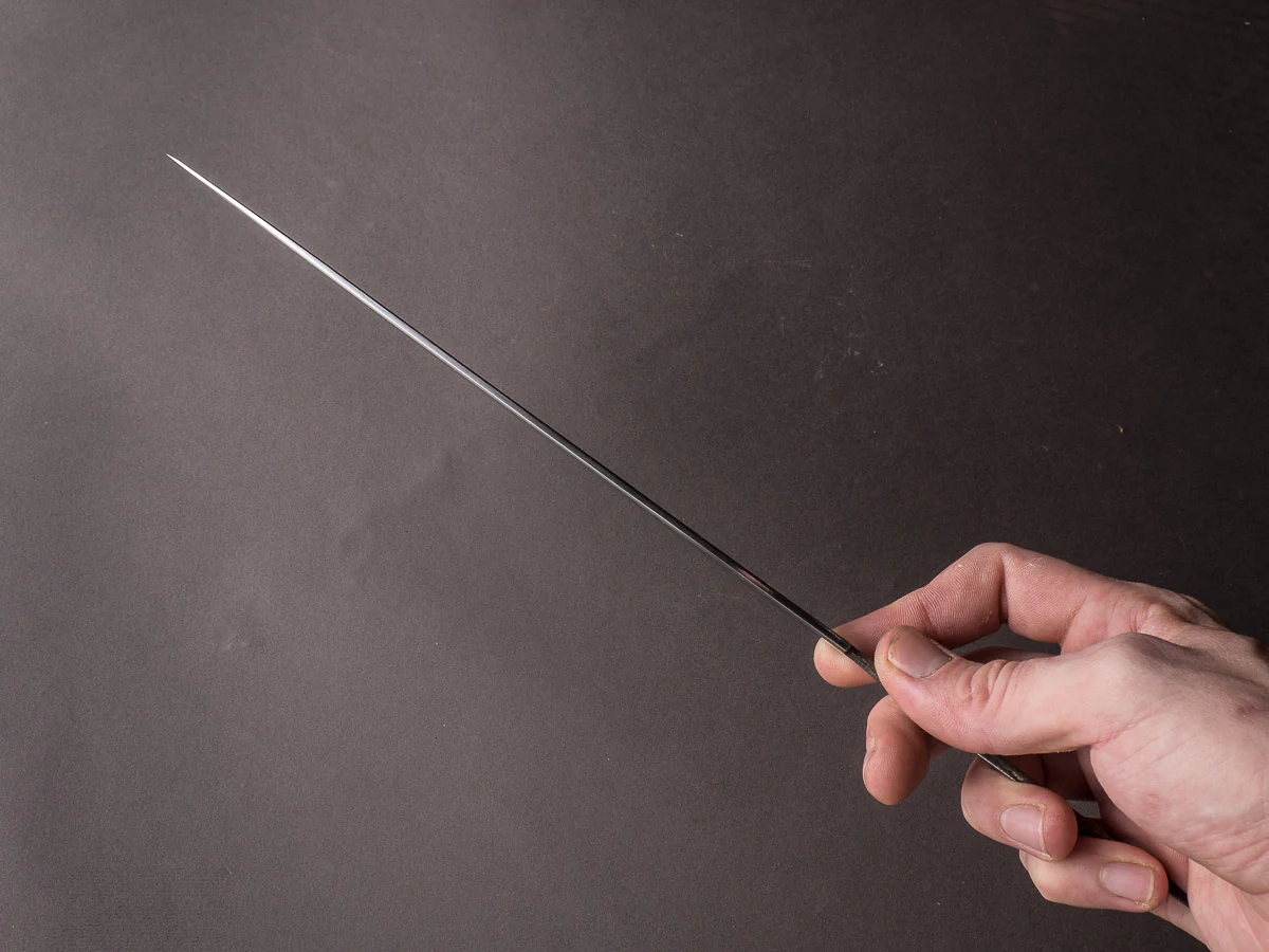 Sakai Kikumori - Tanaka Limited - Aogami Super - Mirror Polish - 240mm Gyuto - No Handle - Tanaka Signed & Dated Tang - Image 8