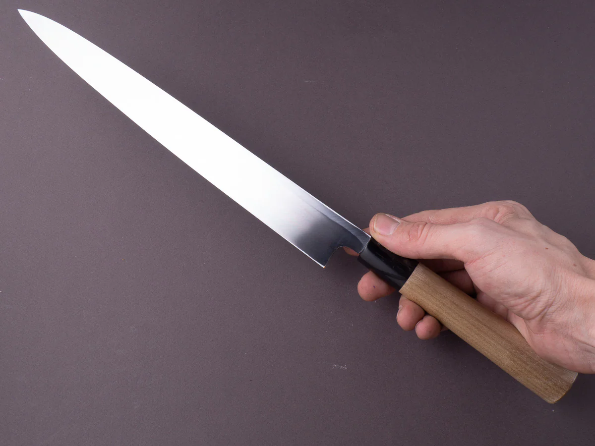 Sakai Kikumori - Tomoshibi - White #2 - Yanagiba - 300mm - Ho Wood Handle - Image 7