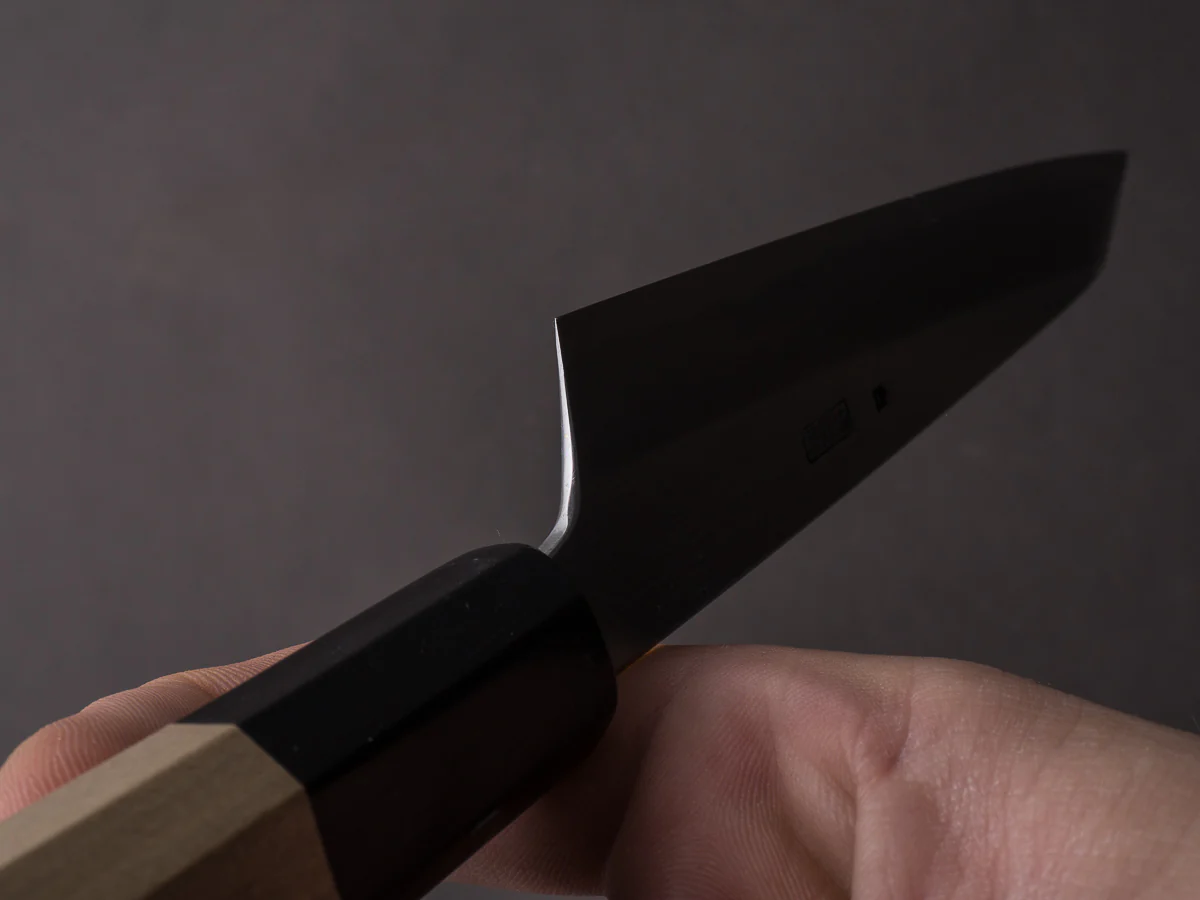 Sakai Kikumori - Kikuzuki - White #2 Kasumi - 135mm Kiritsuke Petty - Ho Wood Handle - Image 10
