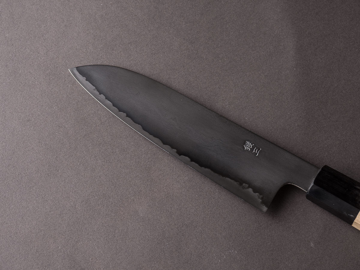 Takada no Hamono - Ginsanko - Suiboku - 180mm Santoku - Ho Wood Handle - Image 6