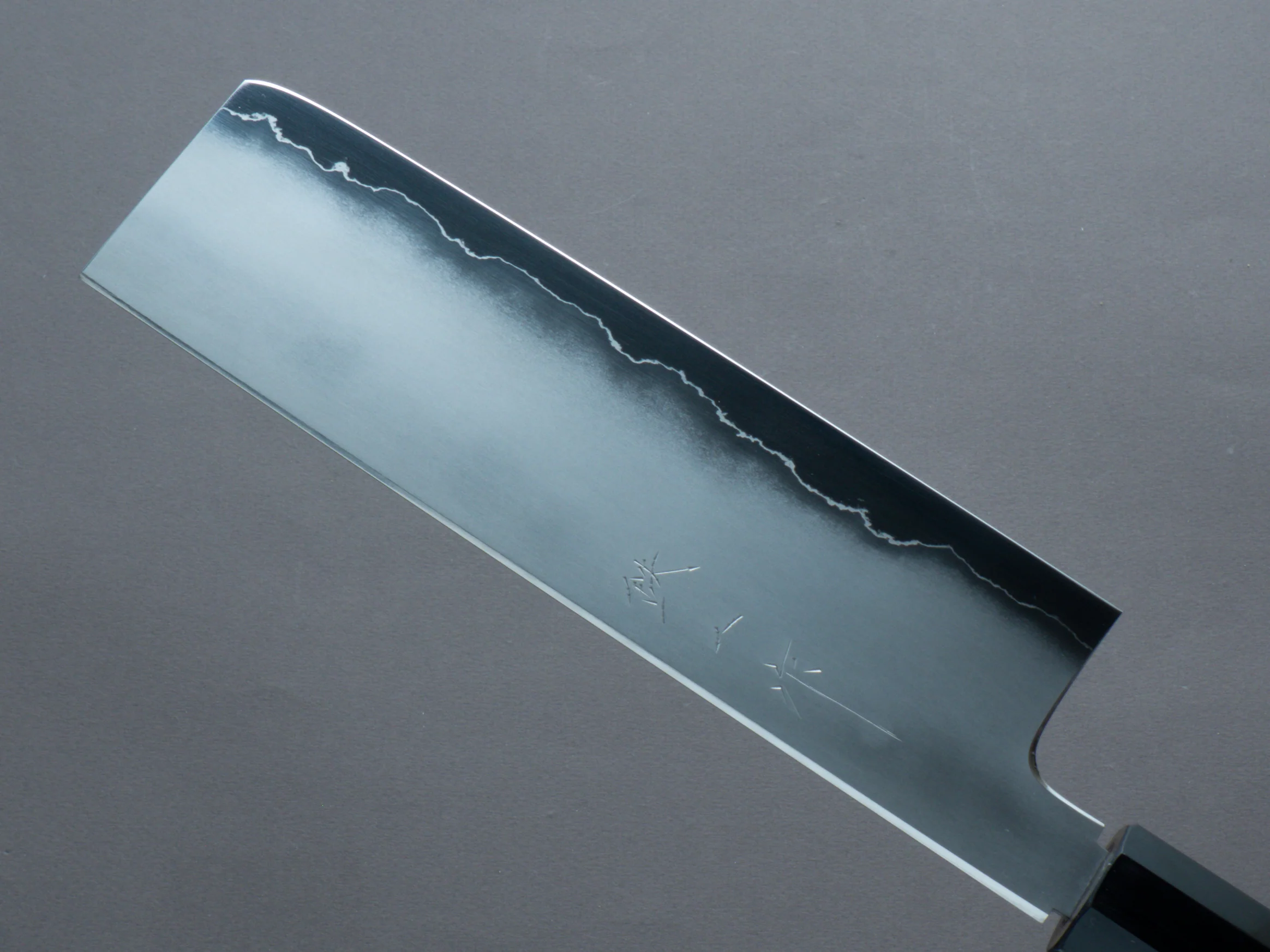 Tetsujin - Silver #3 - Kasumi - Nakiri - 180mm - Taihei Makassar Ebony Handle - Image 4