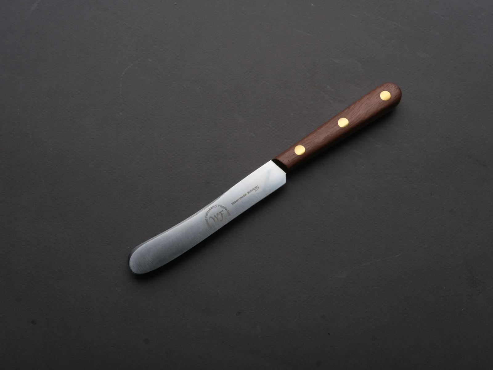 Windmühlenmesser - Buckel (Table/Utility Knife) - Fehrekampf - Stainless - 115mm - Walnut Handle - Image 2