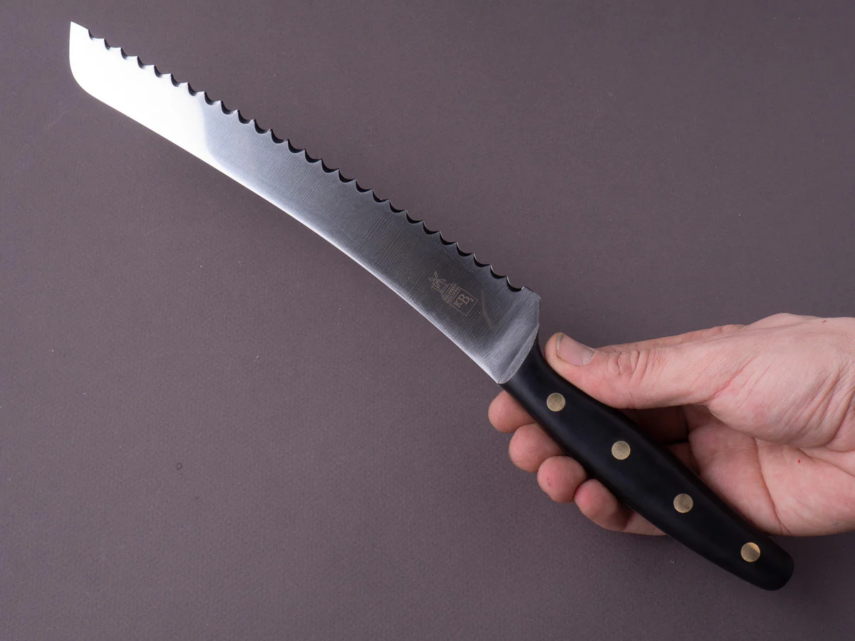 Windmühlenmesser - KB2 - Dual Sided Serrations - Stainless - 215mm Bread Knife - POM Handle - Image 3